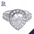Fancy jewelry teardrop shaped silver fashion new ring